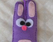 Bianca the Bunny - Cute Purple Rabbit Felt Ornament
