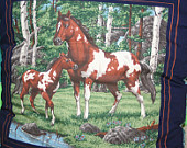 CHRISTMAS CLEARANCE - Single Paint Horse Pinto Pony Pillow
