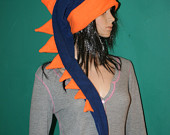 Extra Long Dragon Tail Hat Fleece Denver Broncos Blue Orange Winter Ski Hat