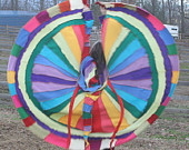 Upcycled Katwise Style Rainbow Multicolored Elf Gypsy Fairy Sweater Coat