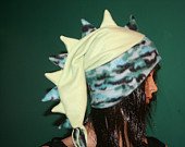 Green Blue Camouflage Dragon Dinosaur Tail Ski Snowboarding Hat
